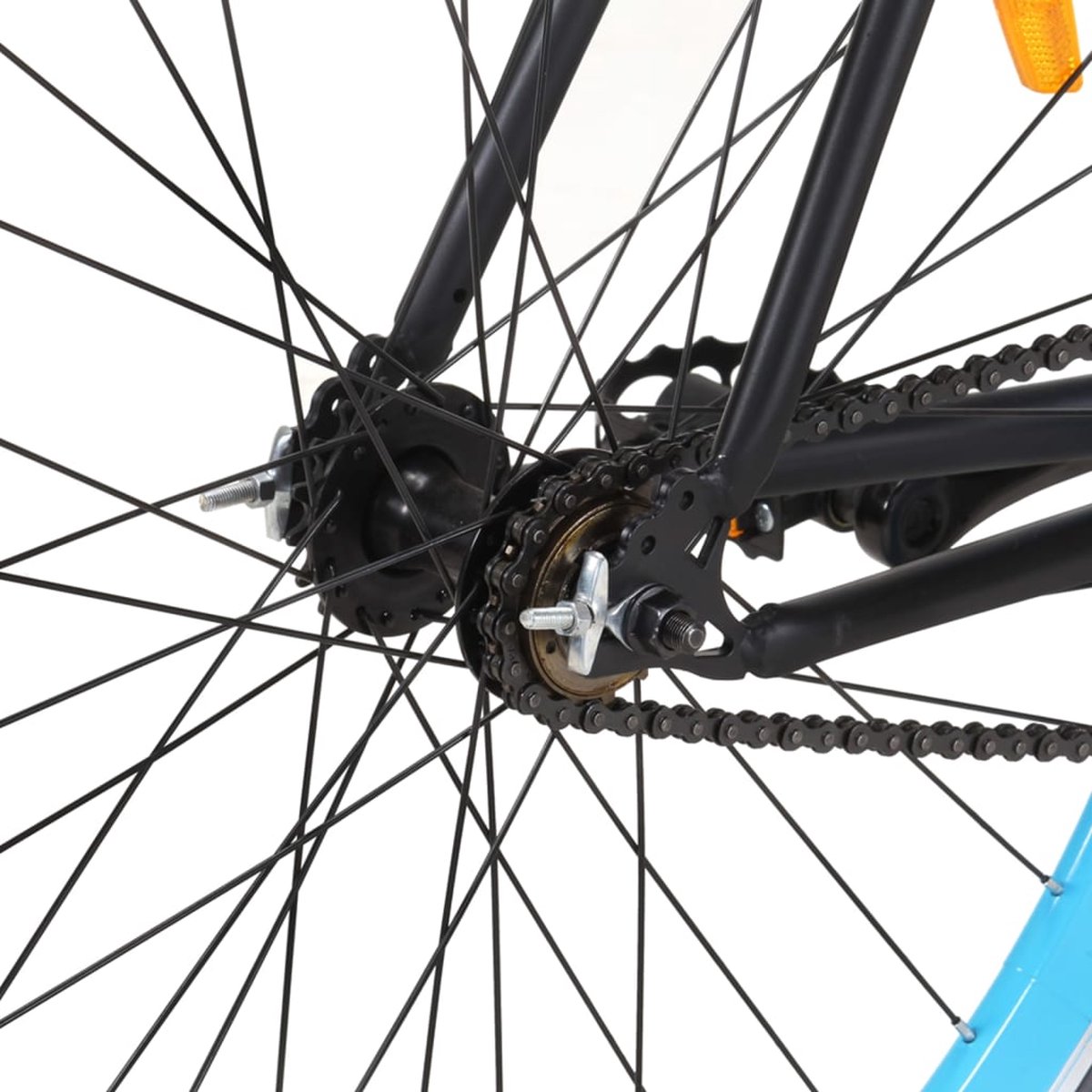 vidaxl fiets met vaste versnelling 700 c 55 cm zwart en blauw