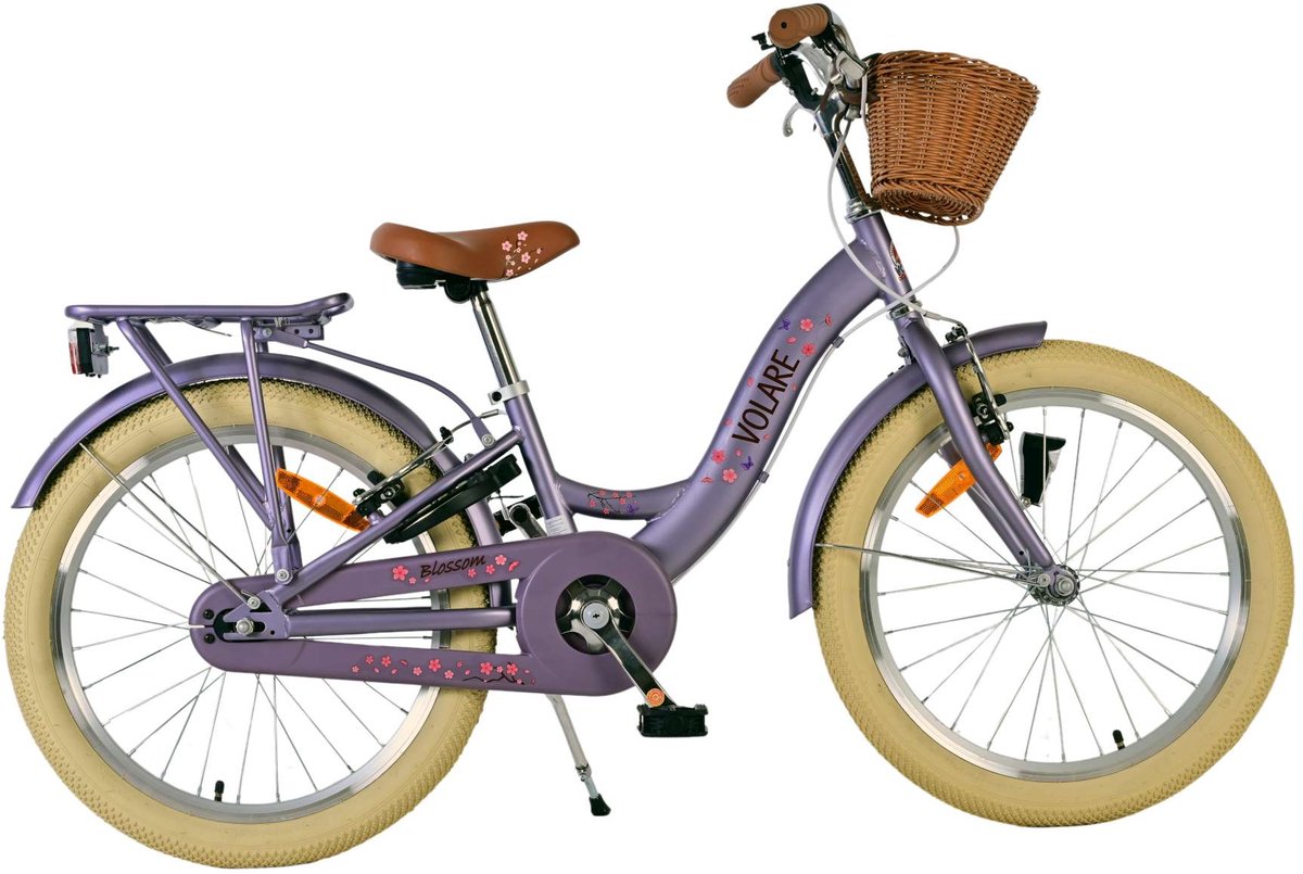 Volare Blossom Kinderfiets - Meisjes - 20 inch - Paars - Twee handremmen Kinderfiets kopen online