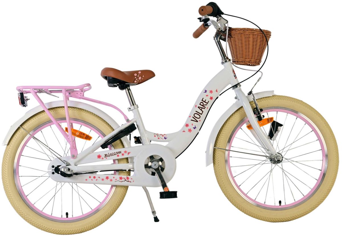 Volare Blossom Kinderfiets - Meisjes - 20 inch - Wit - Nexus 3 versnellingen Kinderfiets kopen online