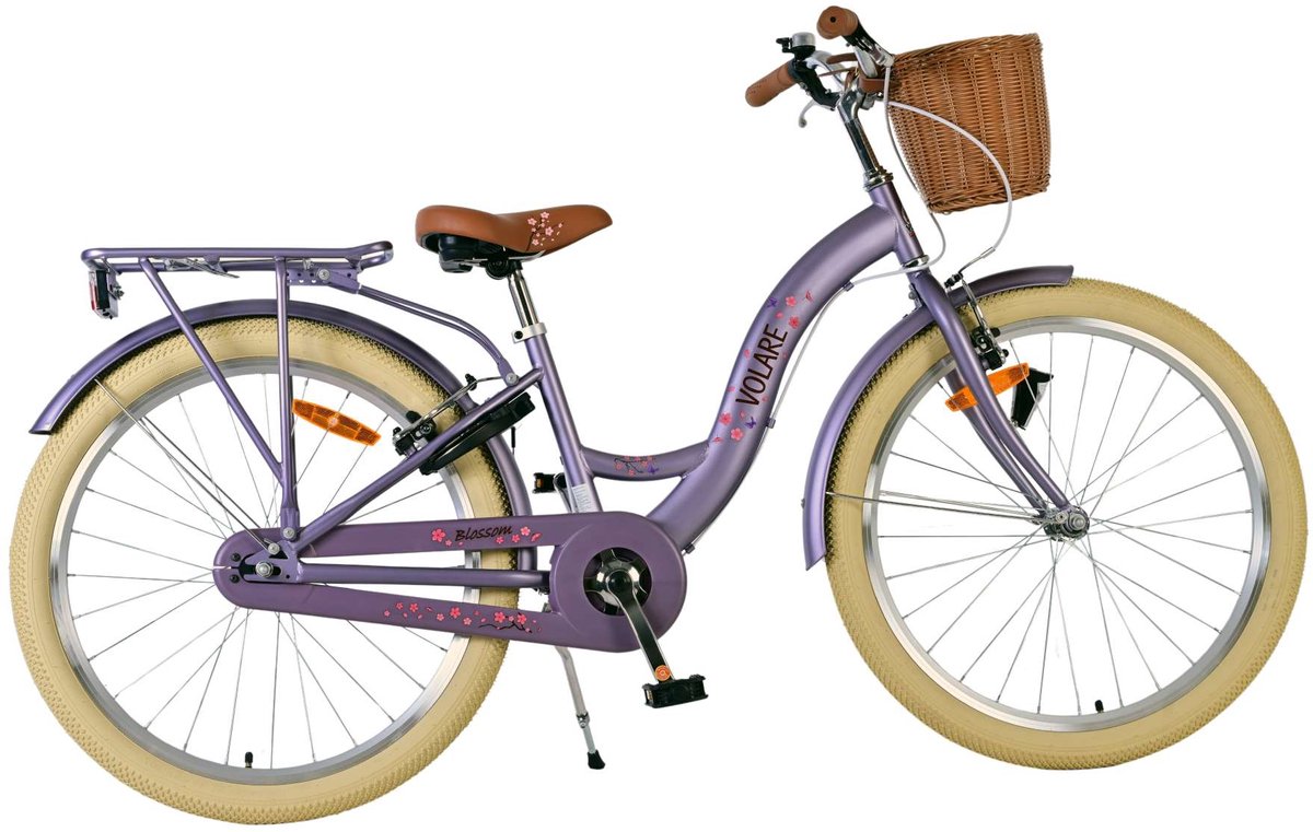 Volare Blossom Kinderfiets - Meisjes - 24 inch - Paars - Twee handremmen Kinderfiets kopen online