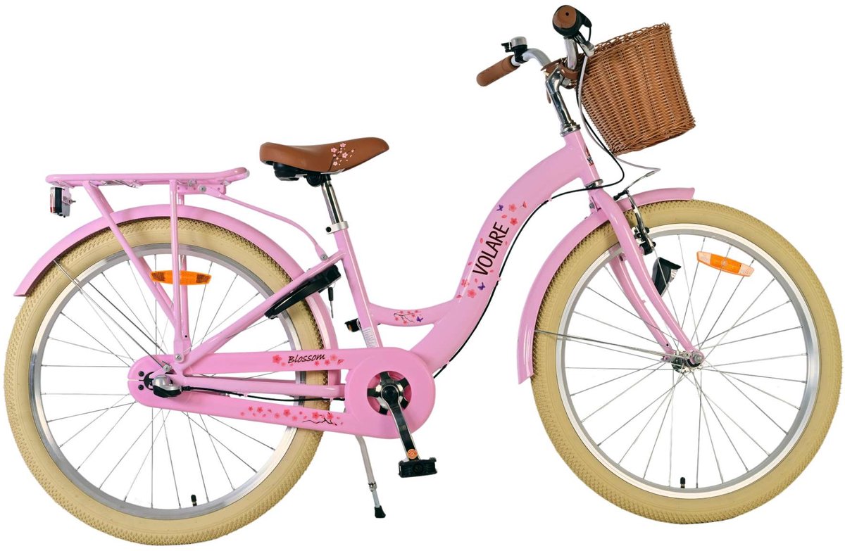 Volare Blossom Kinderfiets - Meisjes - 24 inch - Roze - 3 Versnellingen Kinderfiets kopen online