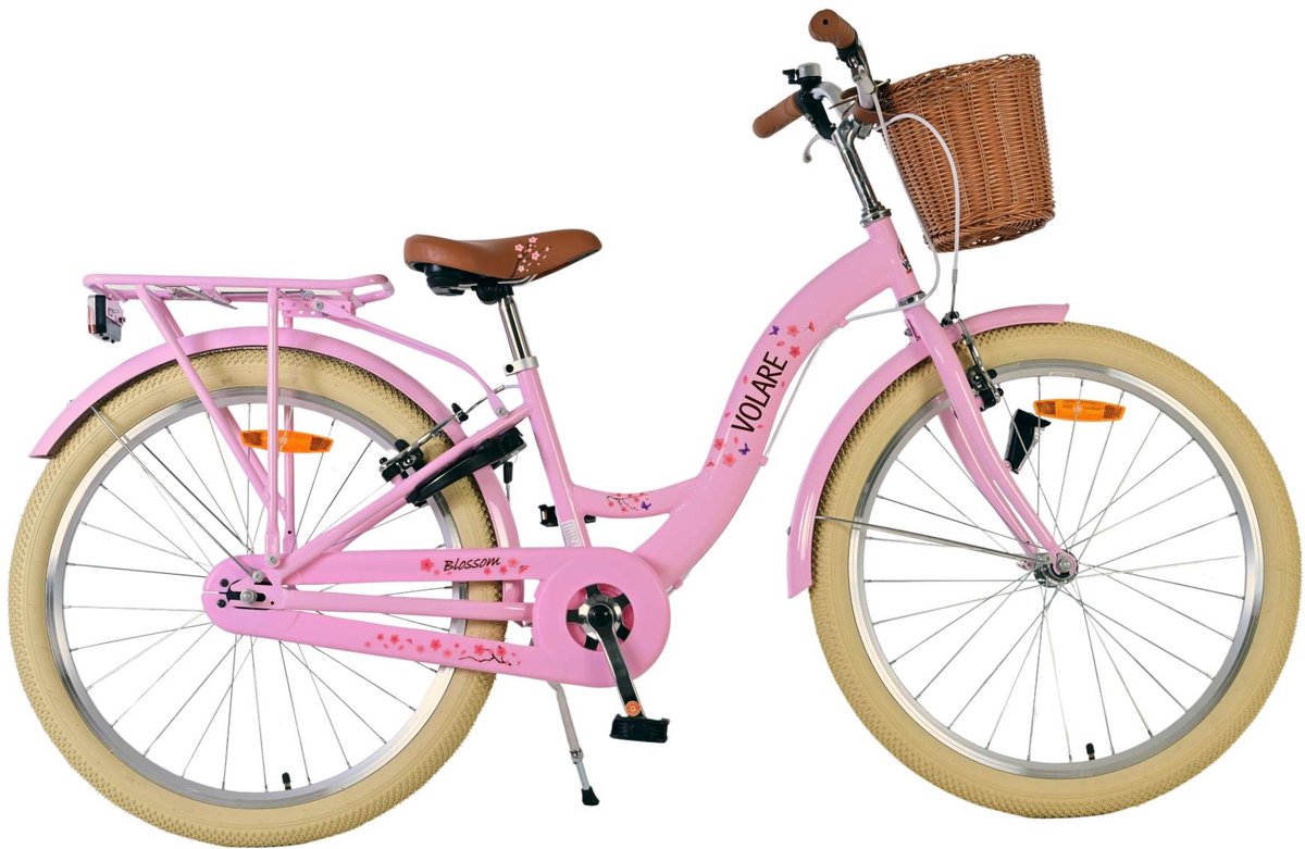 Volare Blossom Kinderfiets - Meisjes - 24 inch - Roze - Twee handremmen Kinderfiets kopen online