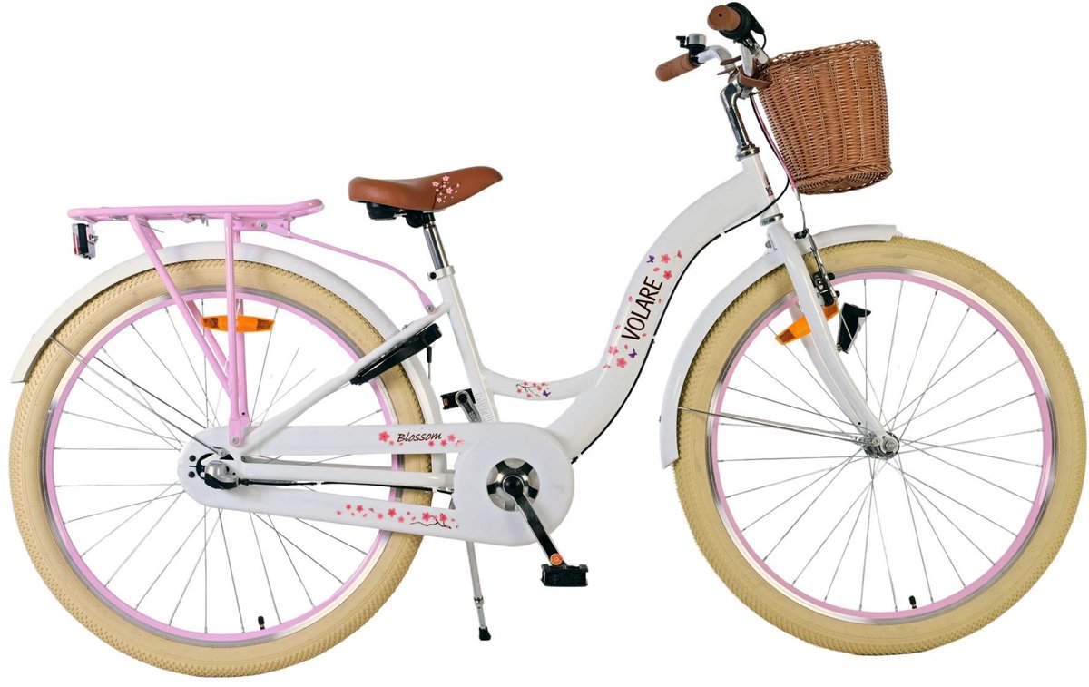 Volare Blossom Kinderfiets - Meisjes - 26 inch - Wit - Nexus 3 versnellingen Kinderfiets kopen online