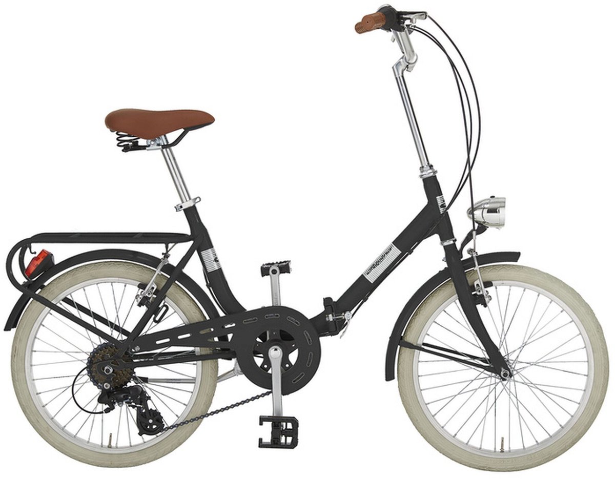 vouwfiets 20 inch mini zwart