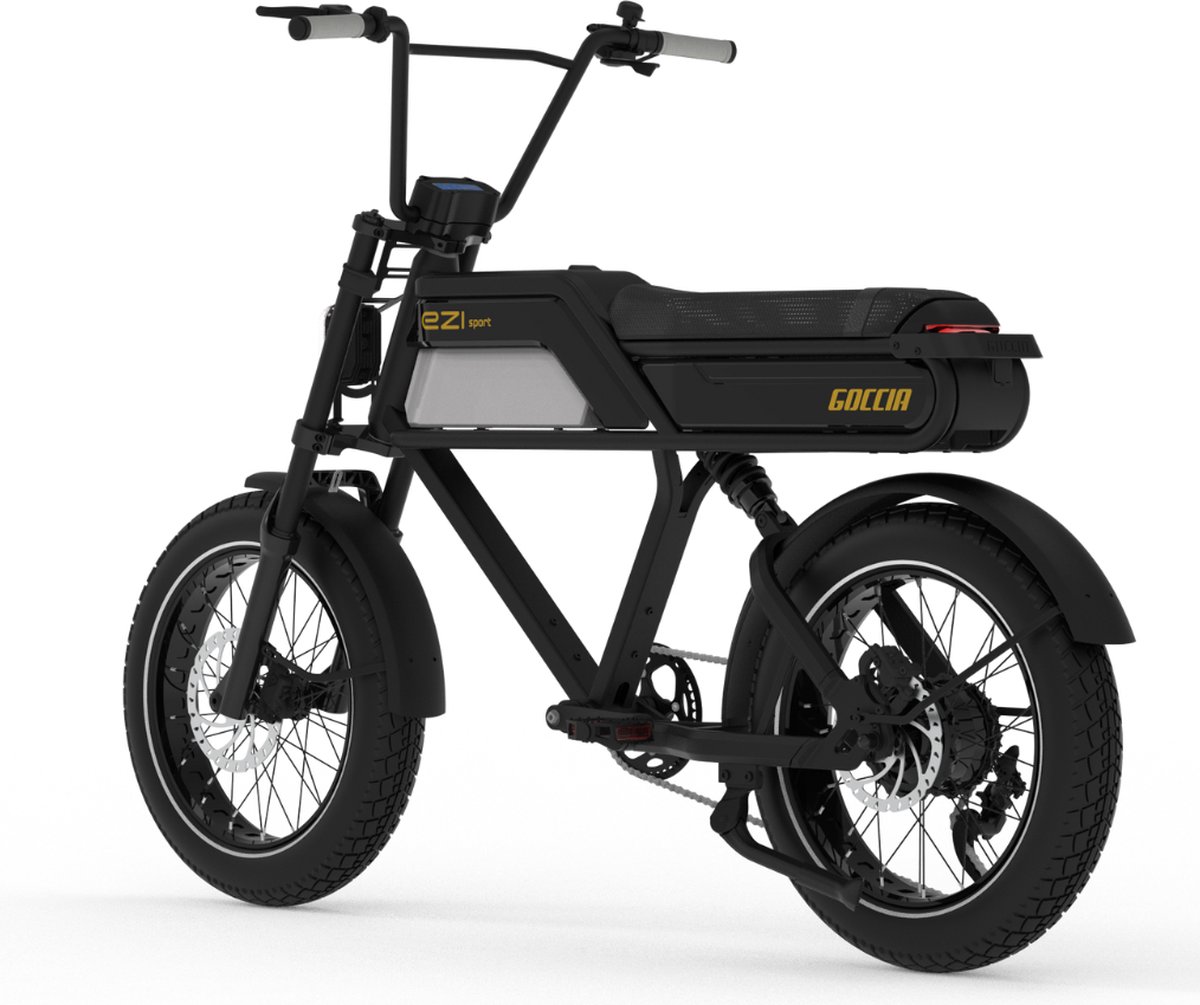 AGM Goccia EZI Sport Elektrische Fatbike - Tweepersoonszadel - Telefoonoplader - 20 Inch - 250W Motor - 7 Versnellingen - 100 km Actieradius - Hydraulische Schijfremmen - Zwart Fiets (elektrisch) kopen online