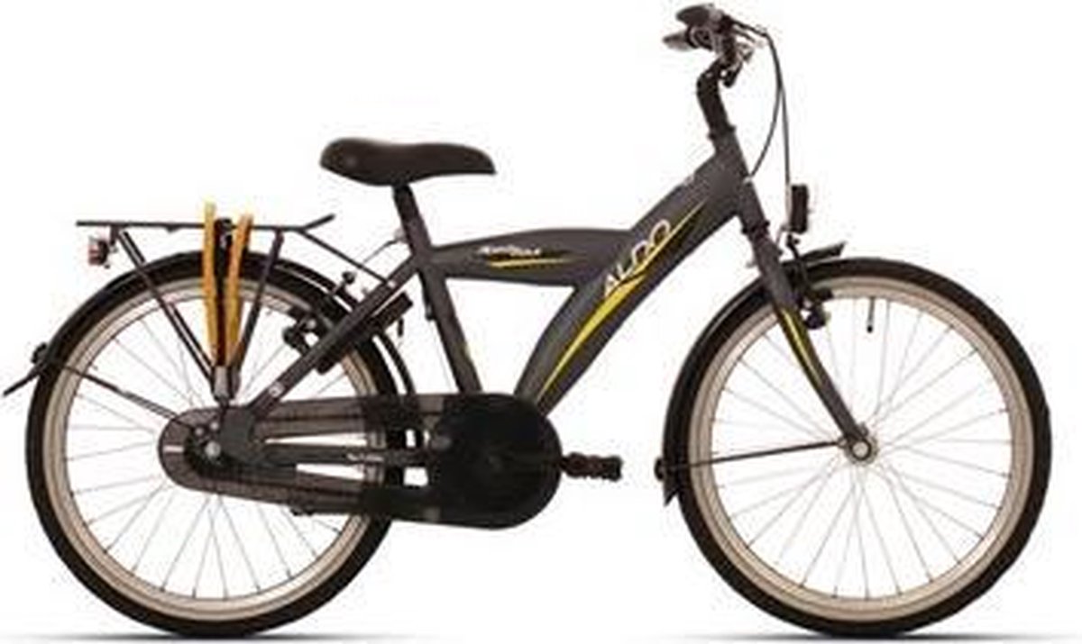 Aldo 22 inch roadstar fiets mat antra yellow stripe Kinderfiets kopen online