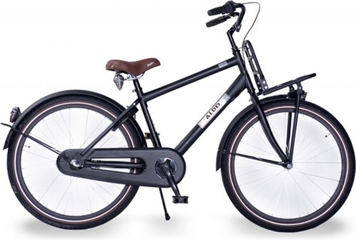 Aldo 24 inch cargo cruiser hr 3v mat zwart Kinderfiets kopen online