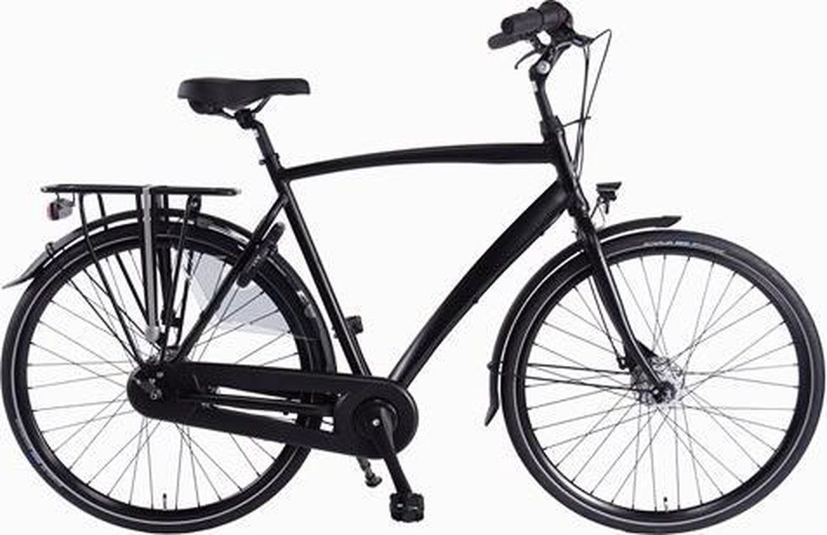 aldo 28 inch c7 fiets alu hr50 mat zwart 7v rollerbrake
