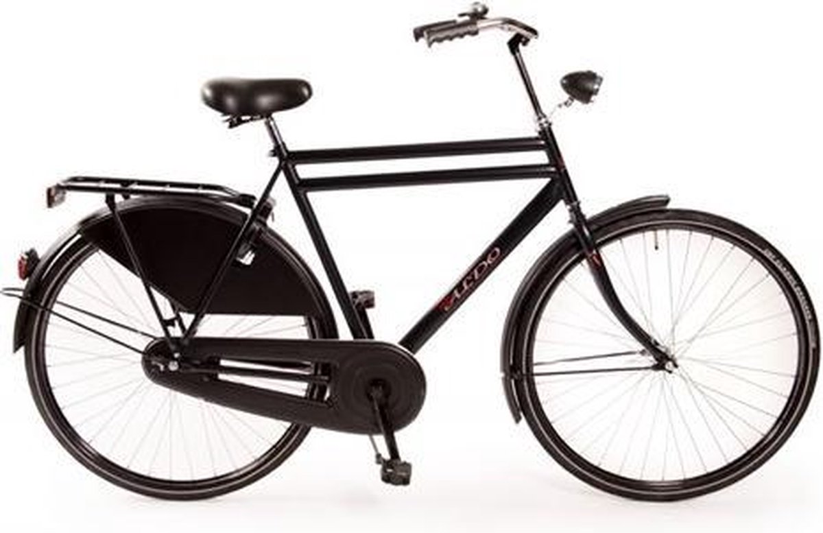 aldo 28 inch opafiets dubbel buis 65cm mat zwart