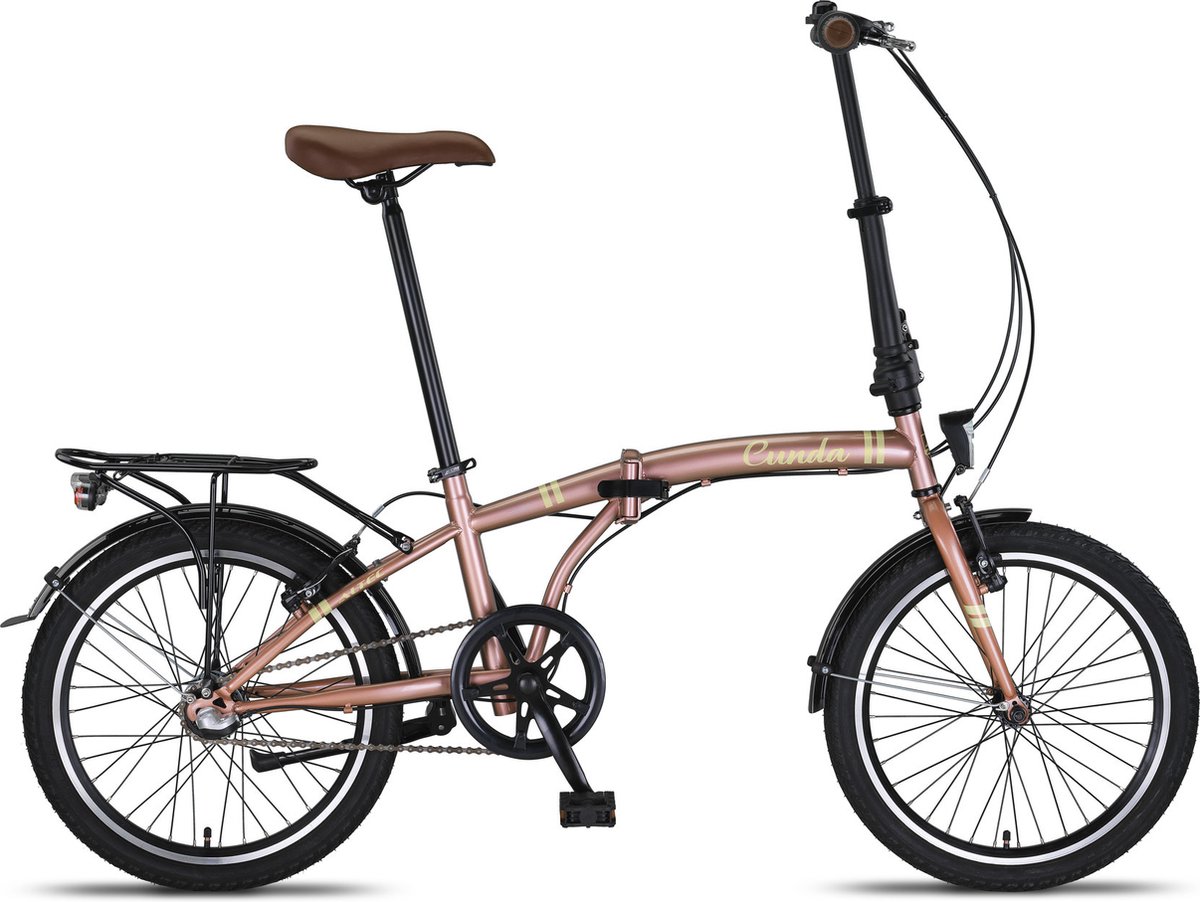 Altec Cunda 20 inch Vouwfiets 3v Zwart/Goud Fiets kopen online