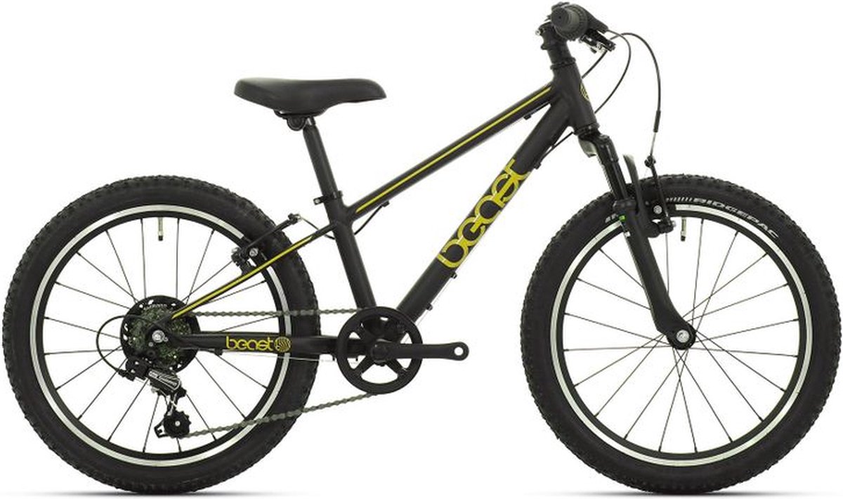 Bikefun 20 The Beast V-brake 6 speed - zwart/geel Kinderfiets kopen online