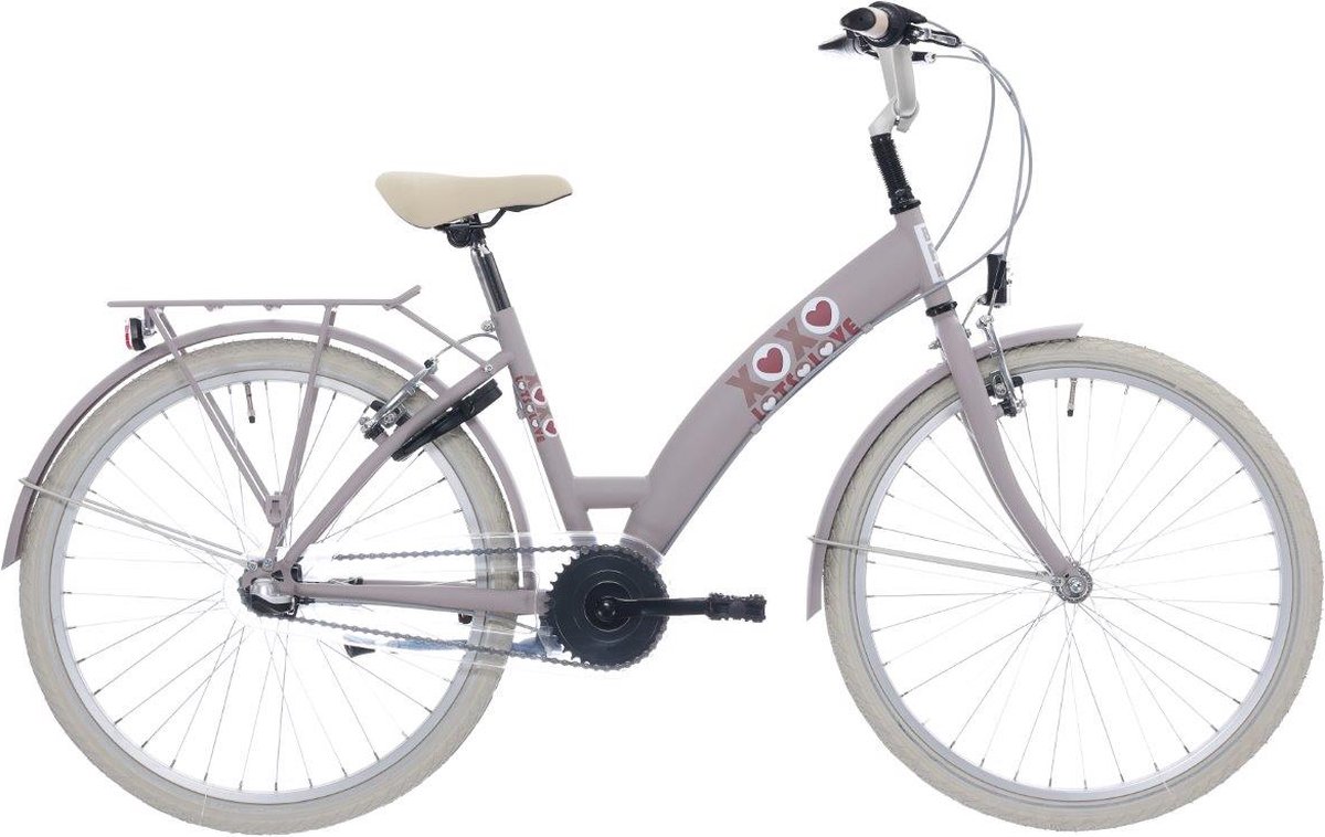 Bikefun Kinderfiets 24 Bike Fun Lots of Love met Nexus 3 versnellingen adobe roze Kinderfiets kopen online