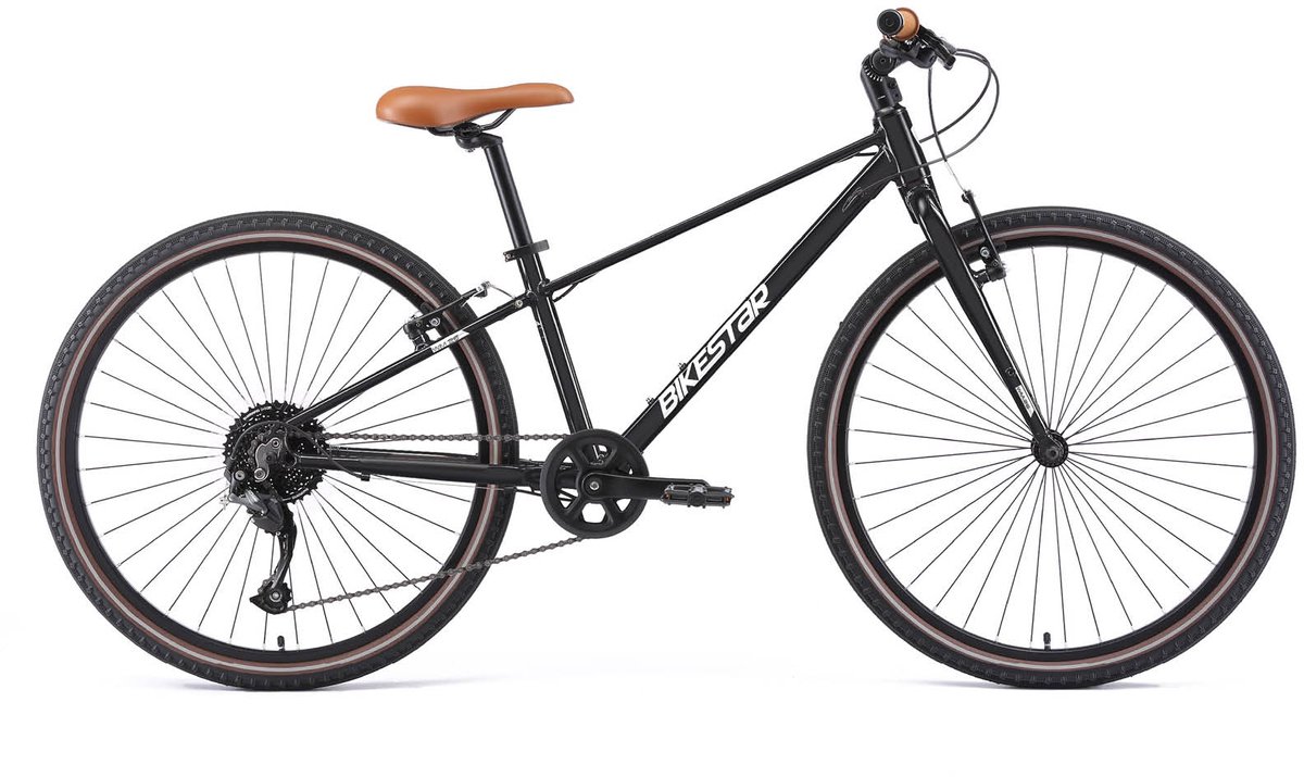 bikestar lichtgewicht fiets 26 inch 9 speed zwart