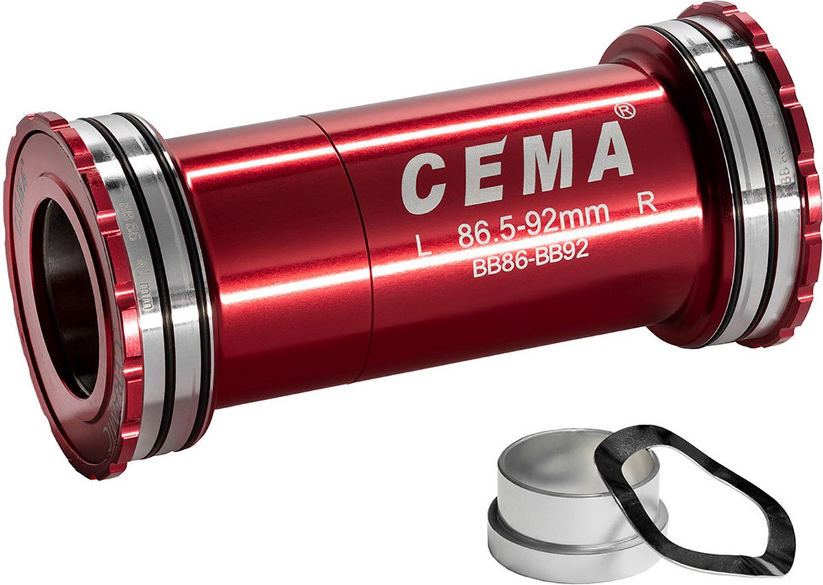 Cema Bracketas BB86-BB92 SRAM GXP SG3 coated keramisch rood Fiets kopen online