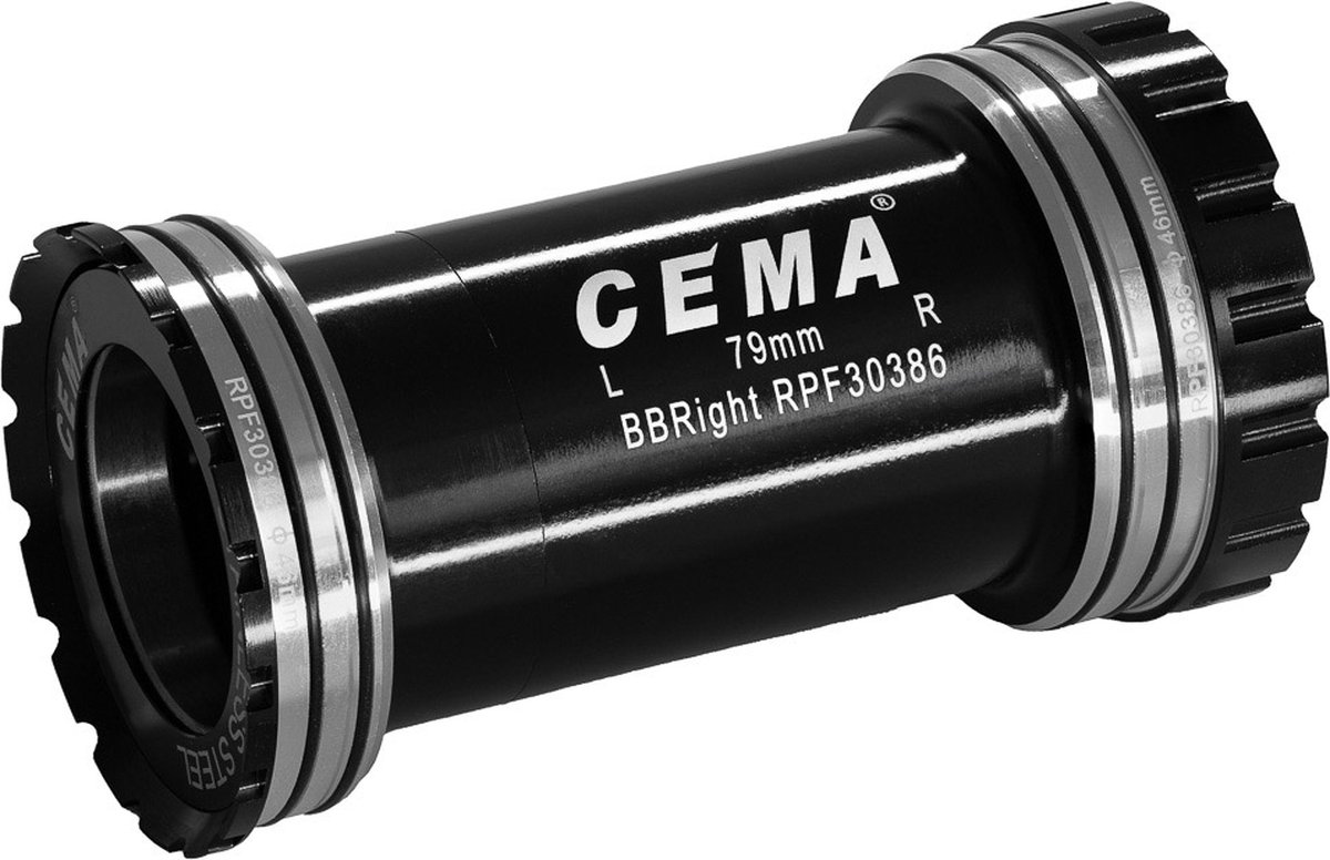 cema bracketas bbright46 fsa386 rotor 30mm keram zwart