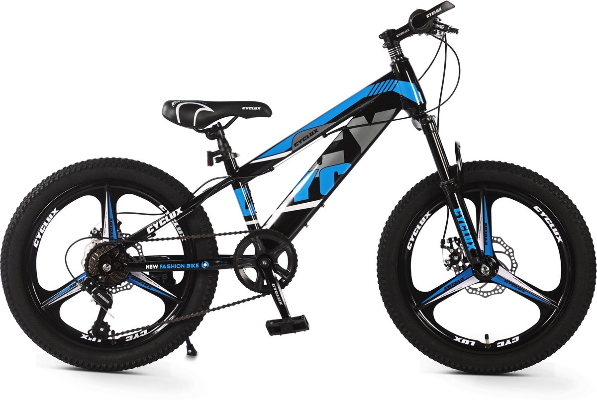 Cyclux New Fashion Bike Jongensfiets Mtb 22 Inch 7 Speed Shimano Blauw Fiets kopen online