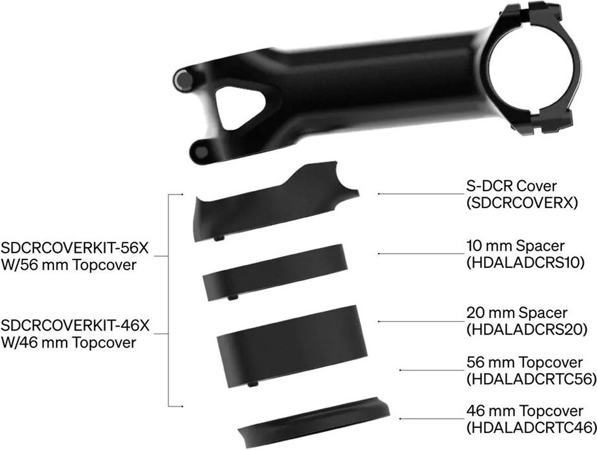 deda balhoofdstel s dcr 46mm voor zero2 en zero1