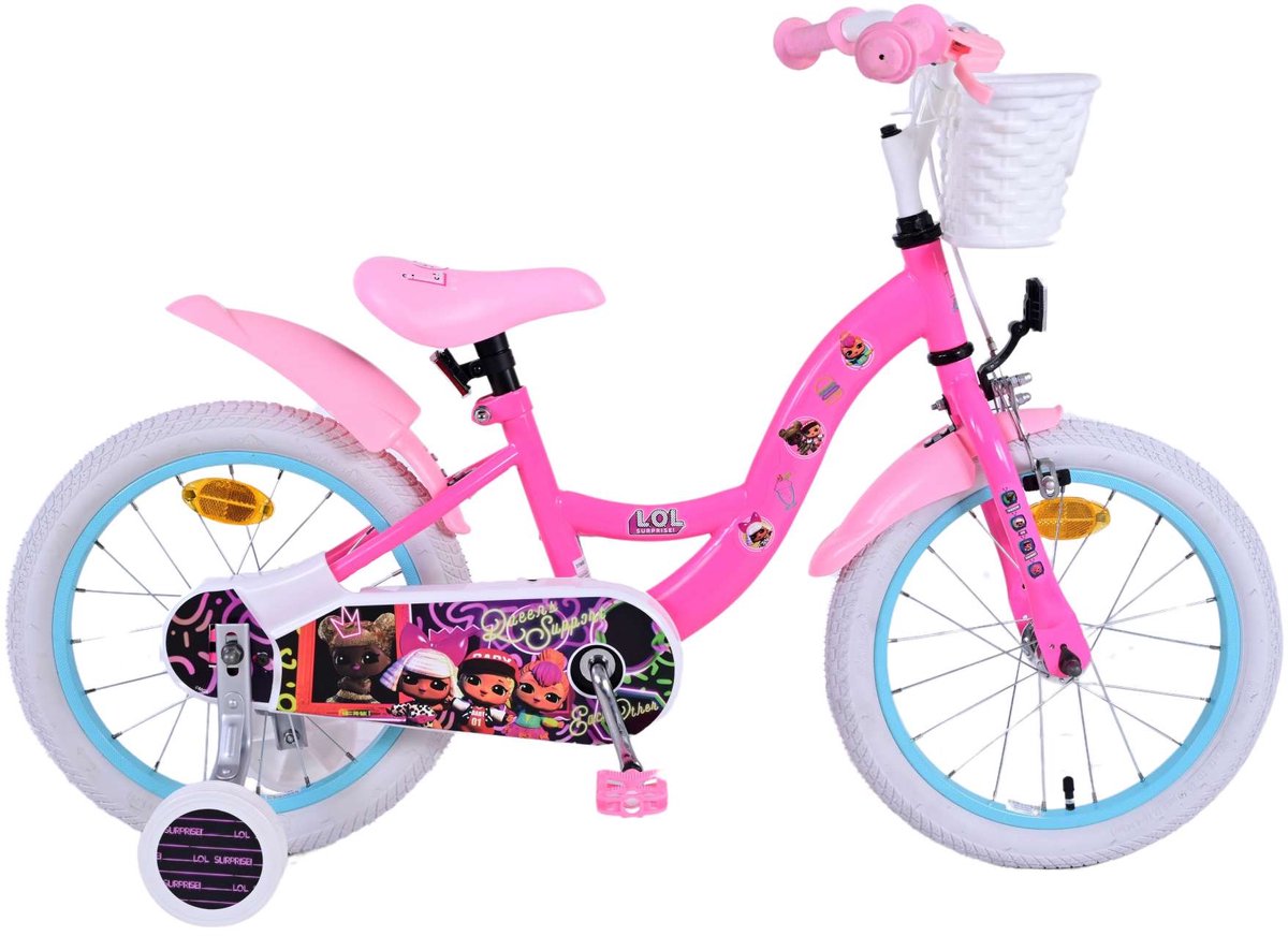 Dolls Kinderfiets - Meisjes - 16 inch - Roze Kinderfiets kopen online