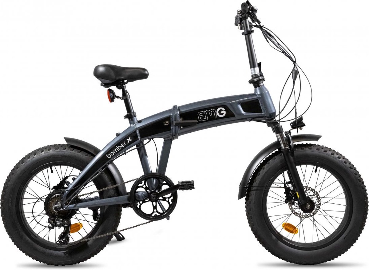 emg elektrische plooifiets bomber x zwart