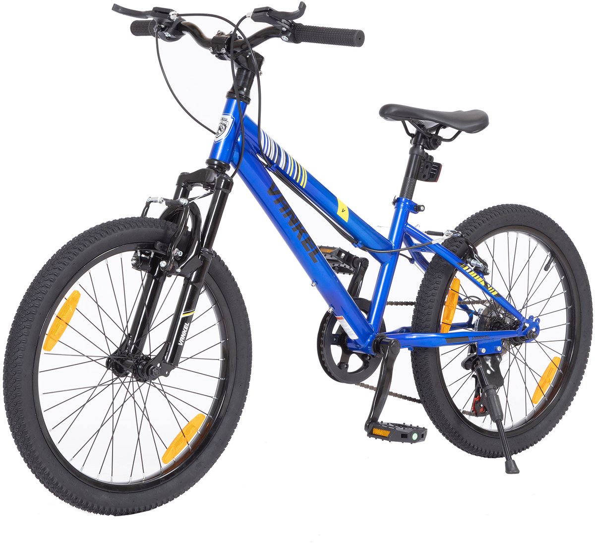 Fiets Heart Bike Kinderfiets VANKEL - 20 inch - 6 Versnellingen - Kettenschakeling - V-brakes - voor Kinderen vanaf 6-9 Jaar- Sportief Ontwerp - Blauw Kinderfiets kopen online