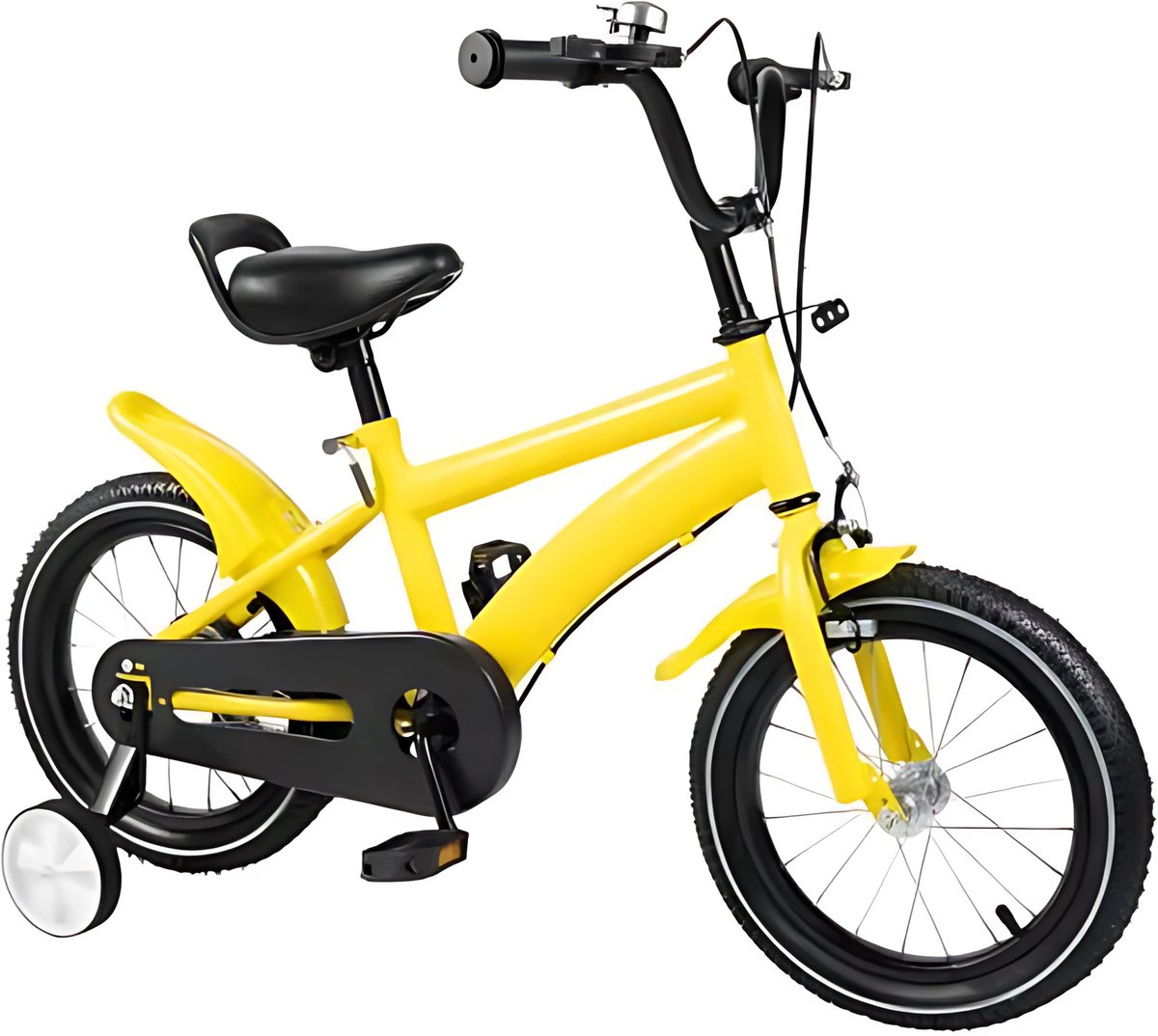 Kinder driewieler 17 inch - Met zijwieltjes - Voor kinderen - Kinderfiets - Babyfiets - Peuterfiets - Geel- 1 tot 5 jaar Kinderfiets kopen online