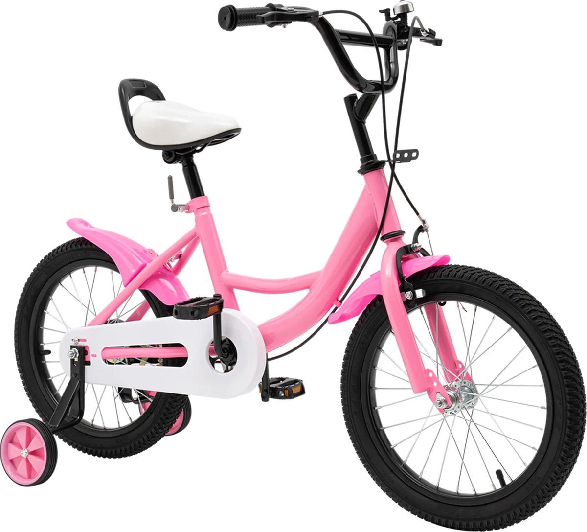 Kinderfiets - 16 Inch - Spelen - 5 tot 8 Jaar - Buiten - Roze Kinderfiets kopen online
