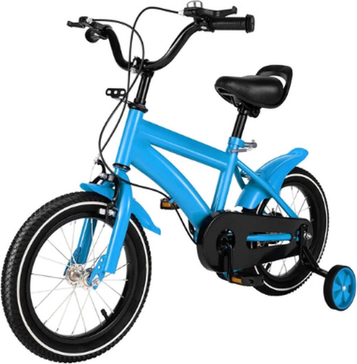 Kinderfiets - Kinder Fiets 14 inch - Jongensfiets - Met zijwieltjes - Blauw - Stabiel - Lichtgewicht - 2 tot 5 Jaar Kinderfiets kopen online