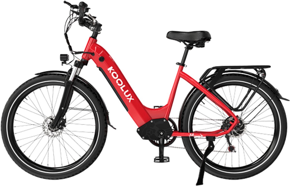 Koolux | X2 Elektrische Fiets | E-Bike | 26 Inch | 250W Motor | Rood Fiets (elektrisch) kopen online