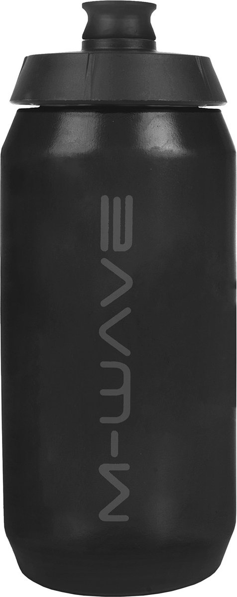 m wave bidon m wave 550ml met indicator zwart