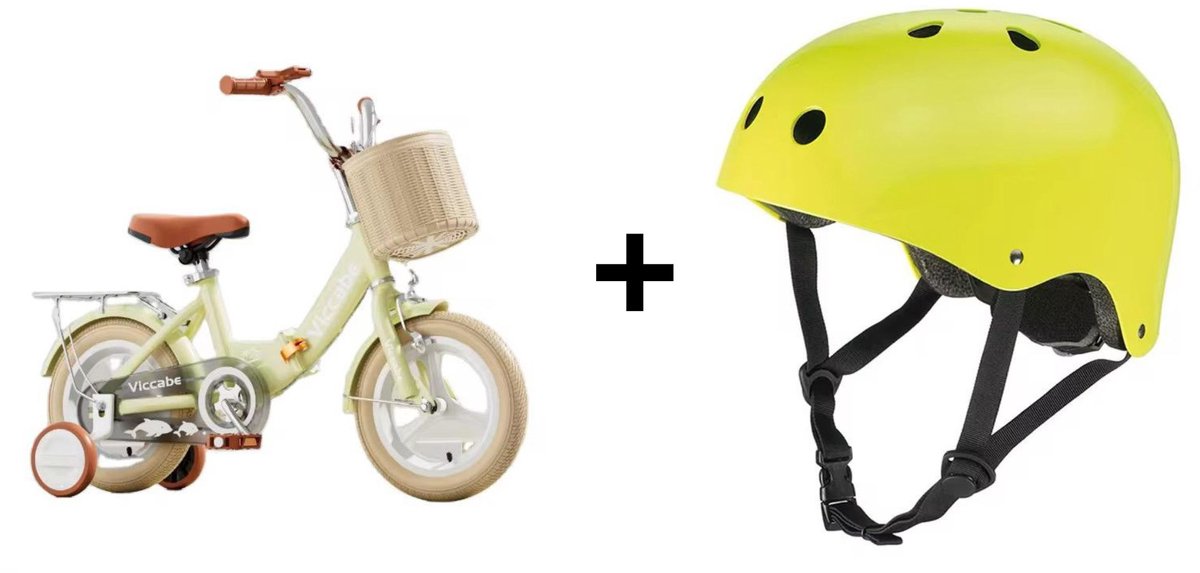 • Meisjes en Jonges fiets met mandje • 14 inch kinderfiets • Fiets voor peuters • Kinderfiets retro stijl • Kindervelo met mand • Viccabe kinderfiets • Kinderfiets groen • Eerste fiets kind Kinderfiets kopen online