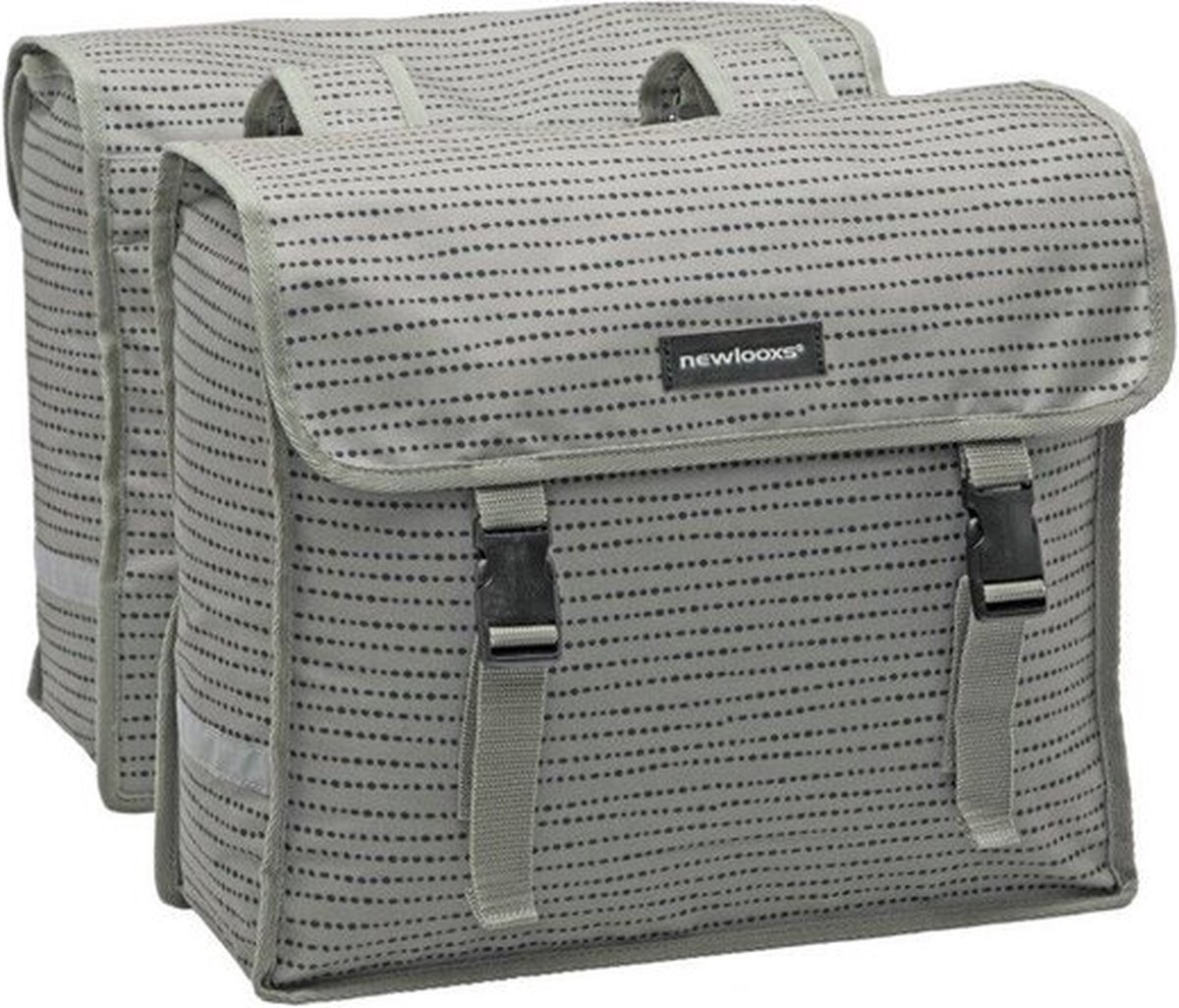newlooxs tas dubbel fiori grijs