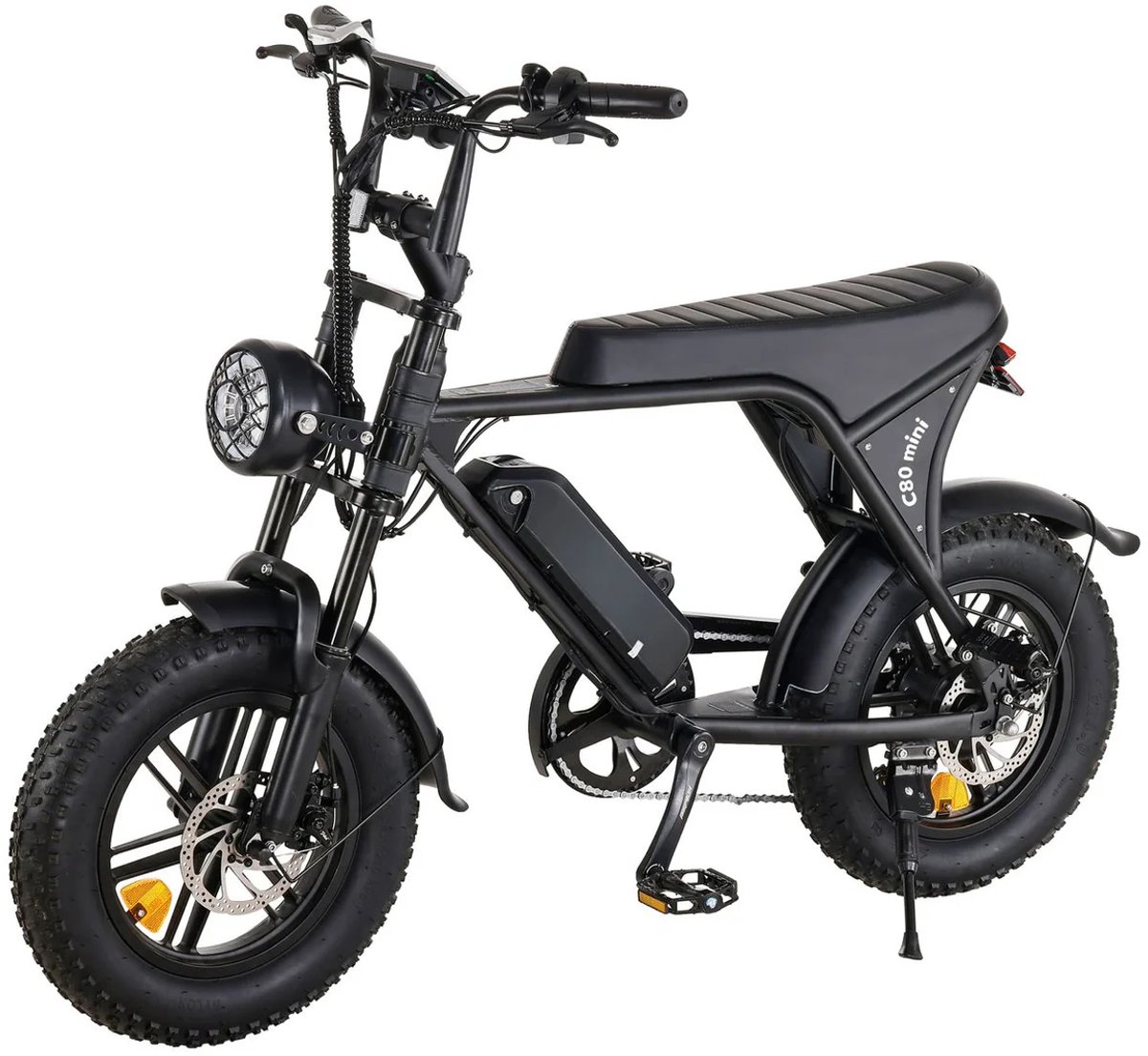 OUXI C80 Mini Fatbike Elektrisch – 250W – 50km Actieradius – 25km/h – Voor 2 Personen – Alarm – Zwart – in doos Fiets (elektrisch) kopen online