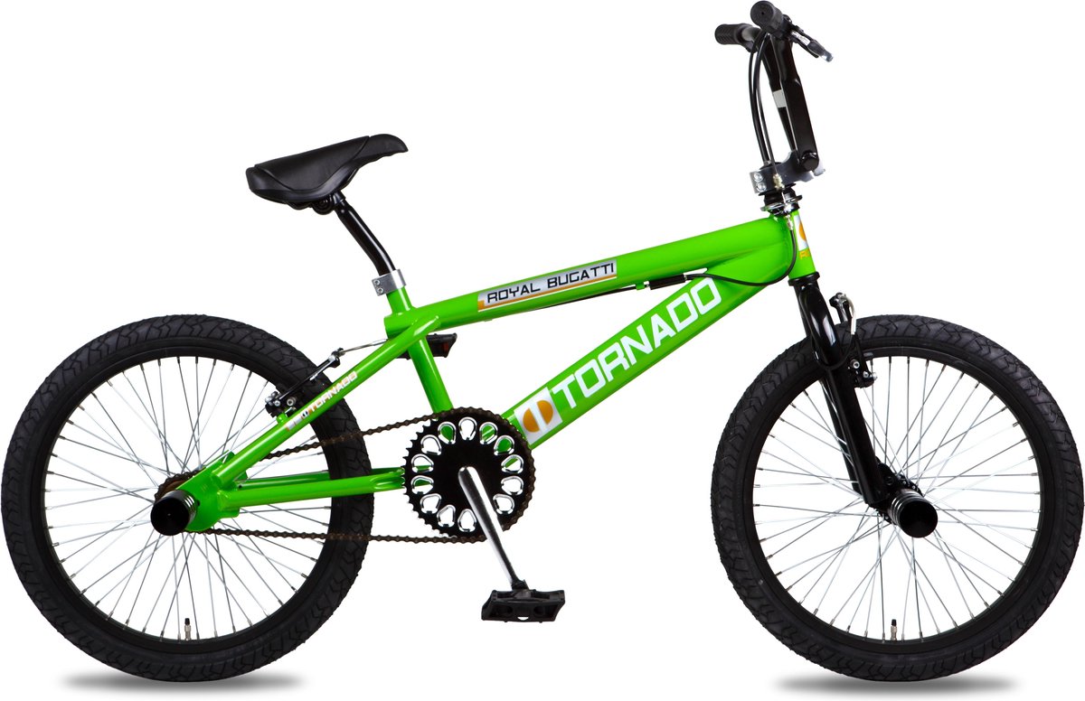 Royal Bugatti Freestyle BMX fiets - 20 inch - Groen/Zwart Kinderfiets kopen online