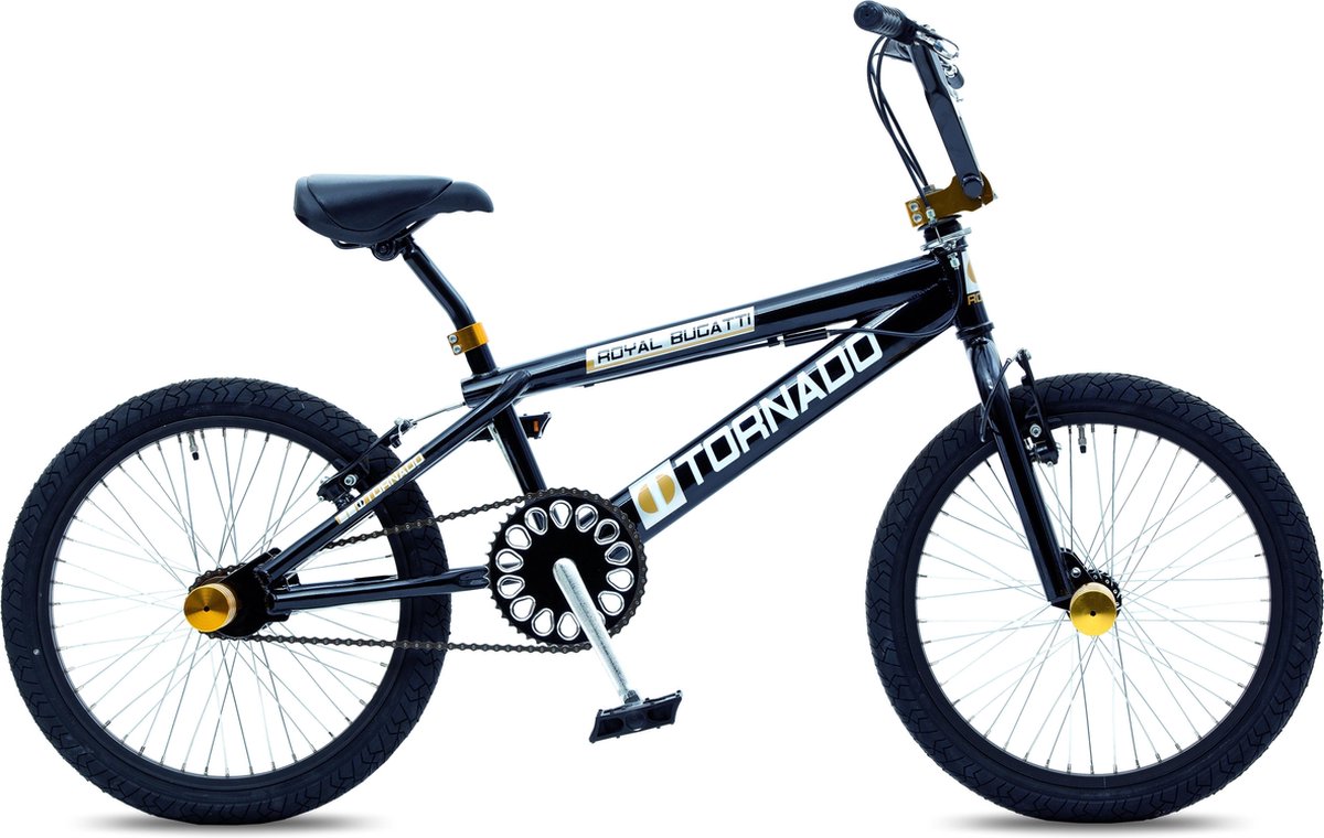 Royal Bugatti Freestyle BMX Kinderfiets - Unisex - 20 inch - Zwart/Goud Kinderfiets kopen online