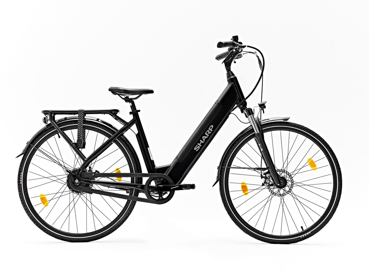 sharp automatic elektrische stadsfiets 12 8ah 28 inch