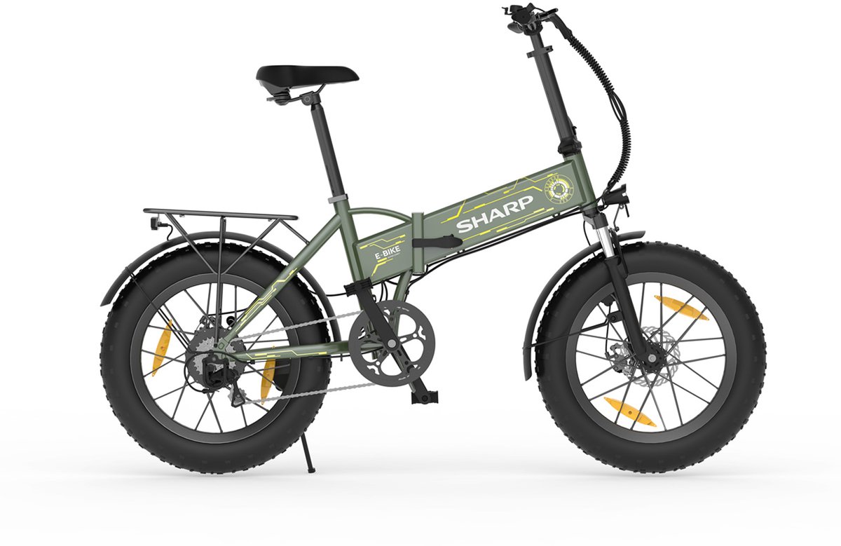 sharp bilbao elektrische vouwfiets fat urban 10 2ah 20 inch