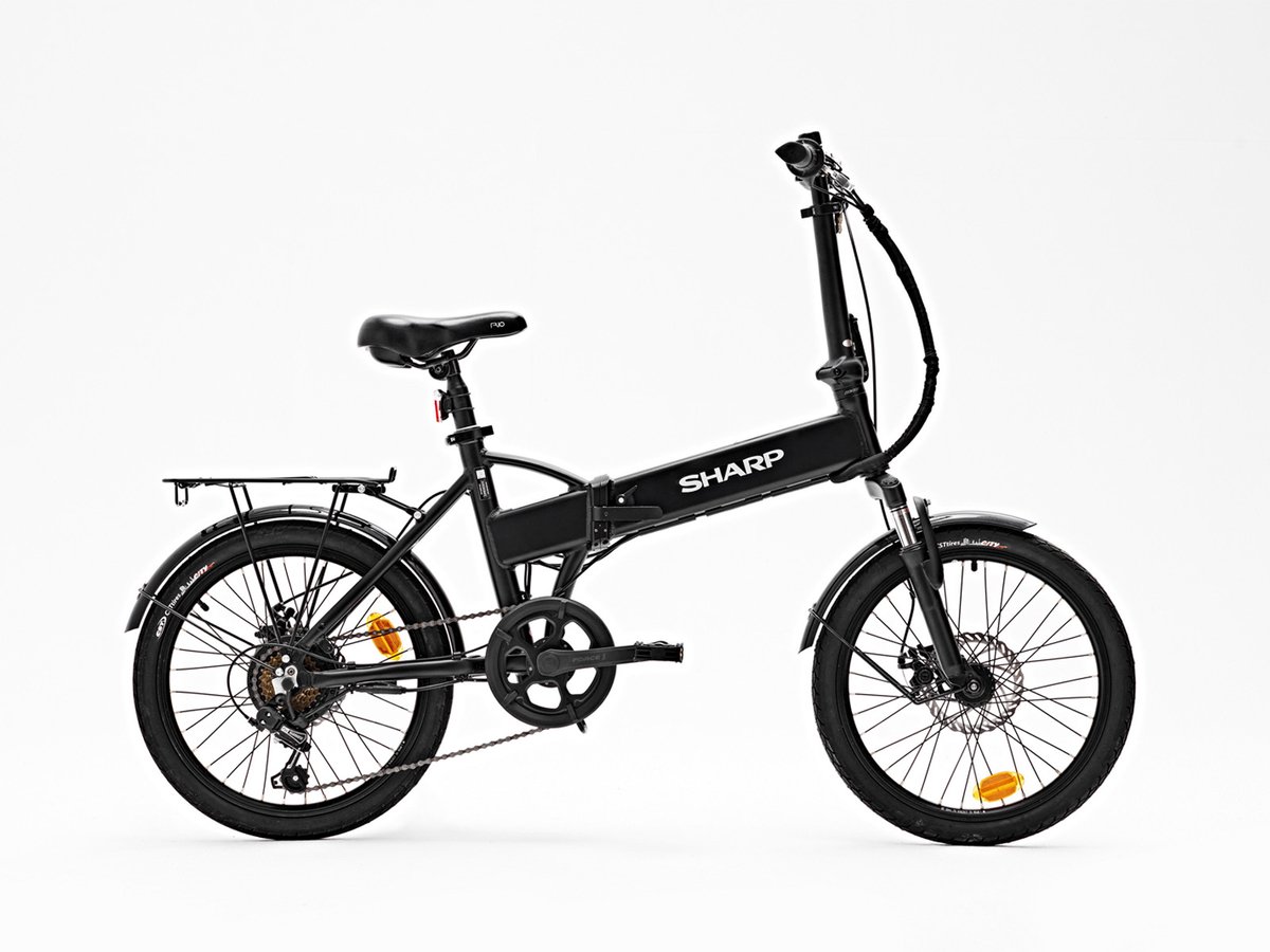 sharp folding elektrische vouwfiets ingebouwde accu 7 5ah 20 inch