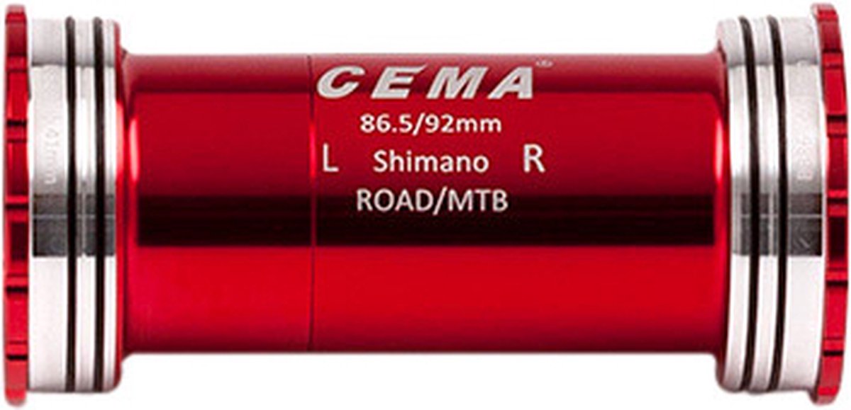 shimano bracketas bb86 bb92 int shimano rvs rood