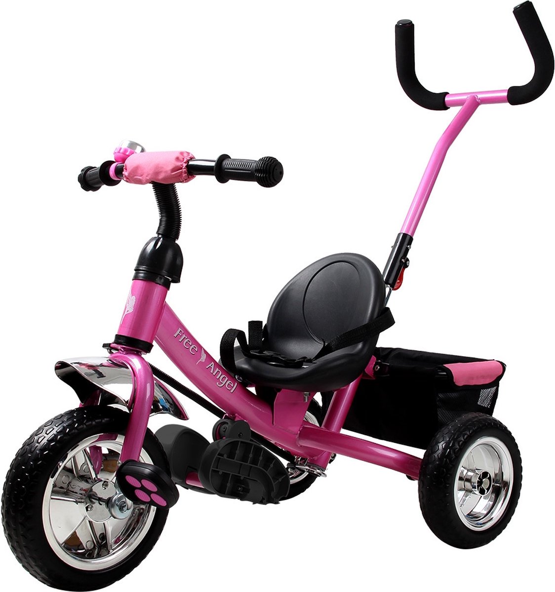 Spielwerk Driewieler - Duwstang Bekerhouder Voetensteuntjes - Roze Kinderfiets kopen online