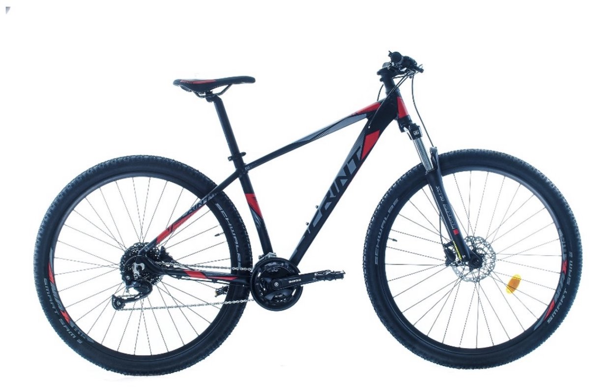 sprint maverick pro mountainbike 29 inch aluminium 21 versnellingen shimano blauw rood framemaat 52 cm bk22si0140b