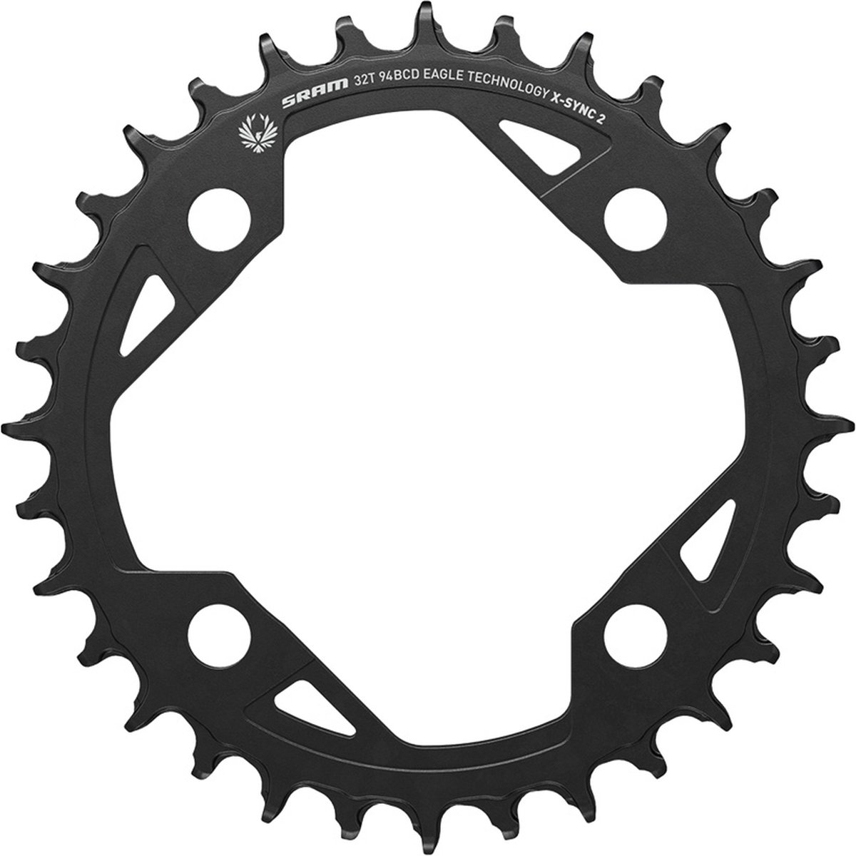 sram kettingblad eagle 12v 32t e mtb steek 94 aluminium zwart