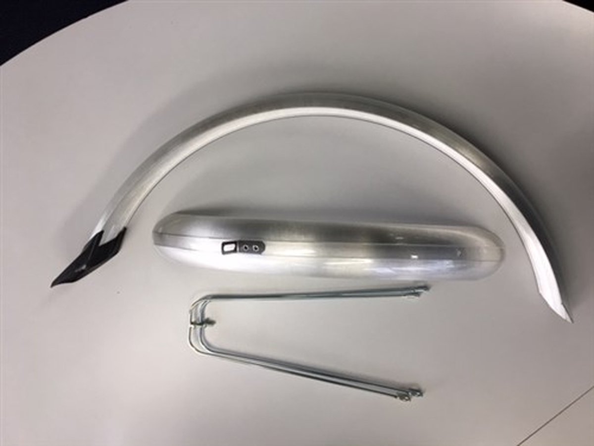 stel spatborden 20 inch 58 pvc zilver eurofender