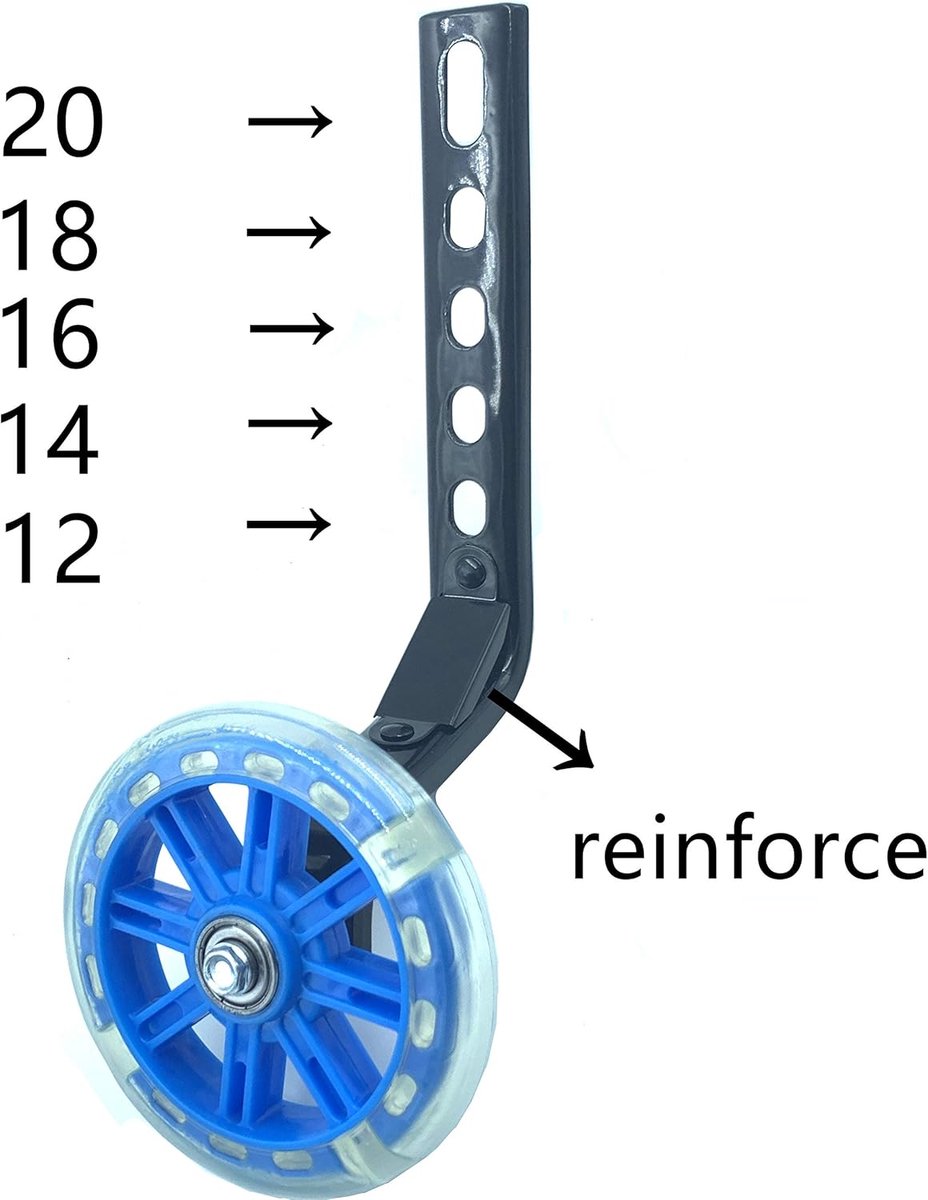 Steunwieltjes - Fiets Zijwieltjes - blauw - 12-20 Universele Beugel - 2x Universele Zijwieltjes Veiligheids - Zijwieltjes voor 12-20" Kinderfiets Hulpwiel Kinderfiets kopen online