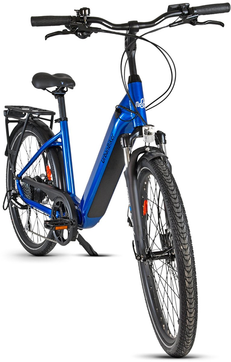 UB100 | Universele stedelijke E-bike | Actieradius tot 140 km | Blauw | 26'' Fiets (elektrisch) kopen online