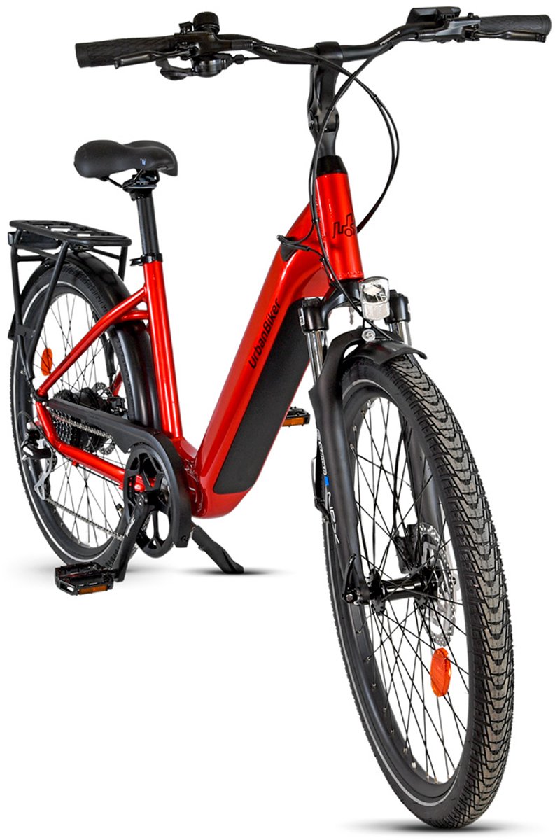 UB100 | Veelzijdige stads-e-bike | Actieradius tot 140 km | Rood | 28" Fiets (elektrisch) kopen online