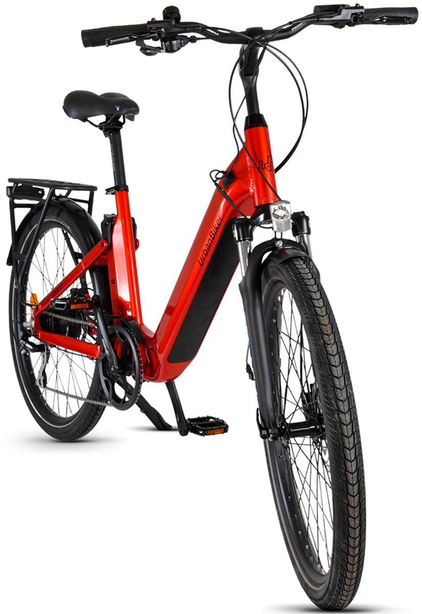 ub200 veelzijdige elektrische stadsfiets met dubbele vering actieradius tot 140 km rood 26