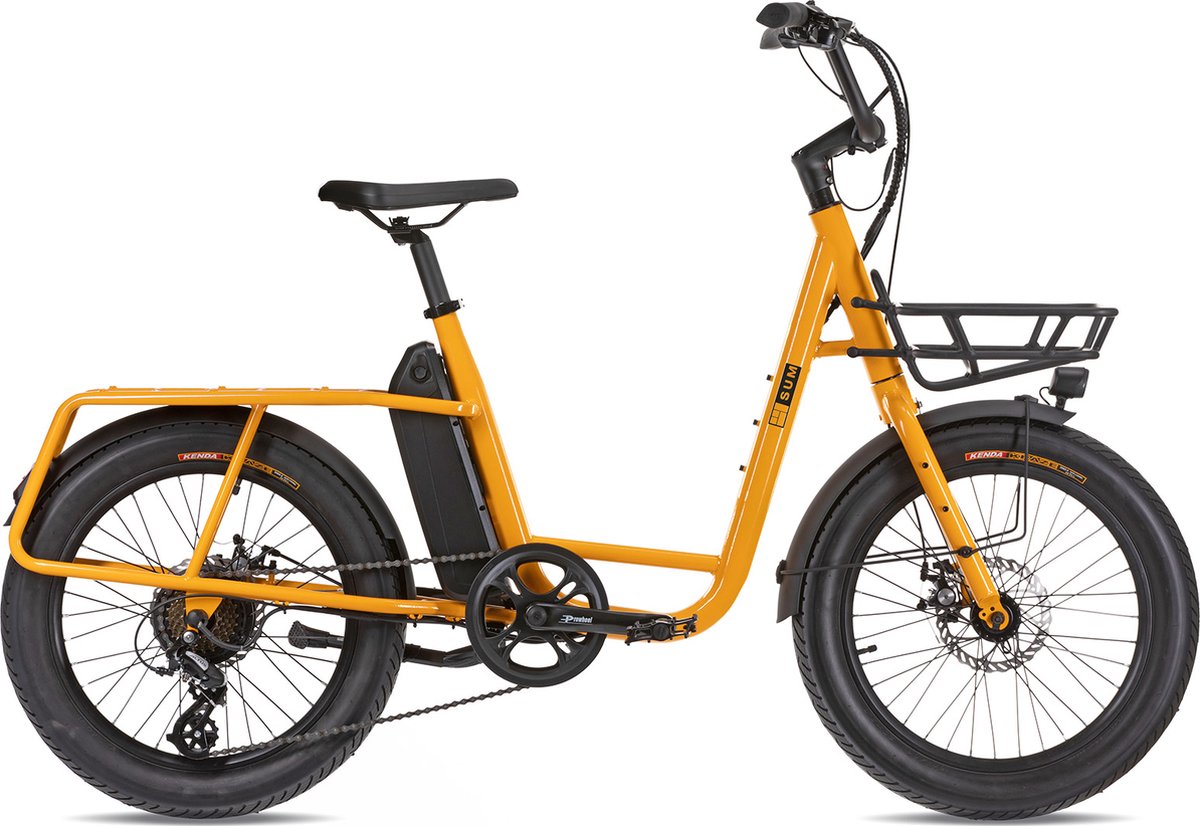 uco steel elektrische transportfiets city geel
