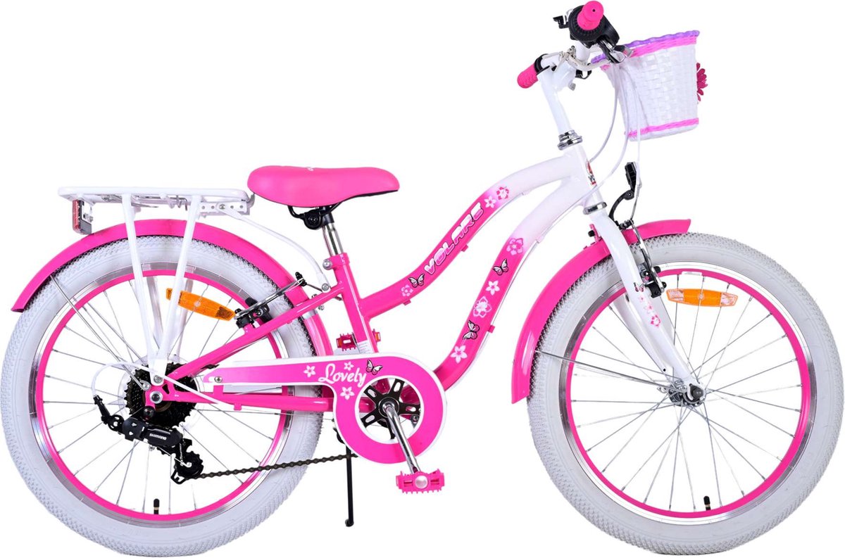 Volare Lovely Kinderfiets - Meisjes - 20 inch - Roze - 7 versnellingen Kinderfiets kopen online