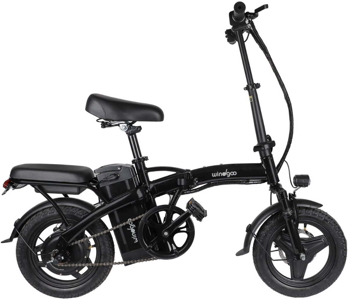 Windgoo B22 Elektrische Vouwfiets - Rijklaar Geleverd - Windgoo Smart-app - 14 Inch - 250W Motor - 30 km Actieradius - Mechanische Schijfremmen - Zwart Fiets (elektrisch) kopen online