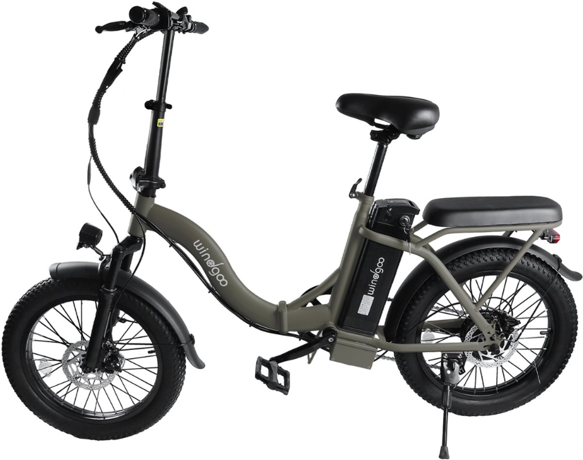 windgoo e20 elektrische vouwfiets rijklaar geleverd windgoo smart app 20 inch 250w motor 7 versnellingen 75 km actieradius mechanische schijfremmen donkerbruin